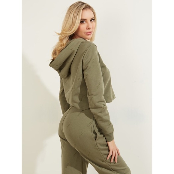New GUESS Astra Crop Hoodie SZ XS - Picture 3 of 6